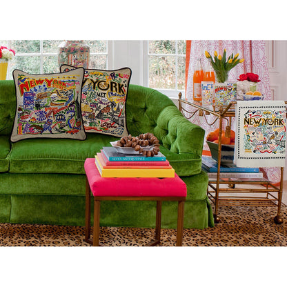 New York State Hand-Embroidered Pillow Quirks!