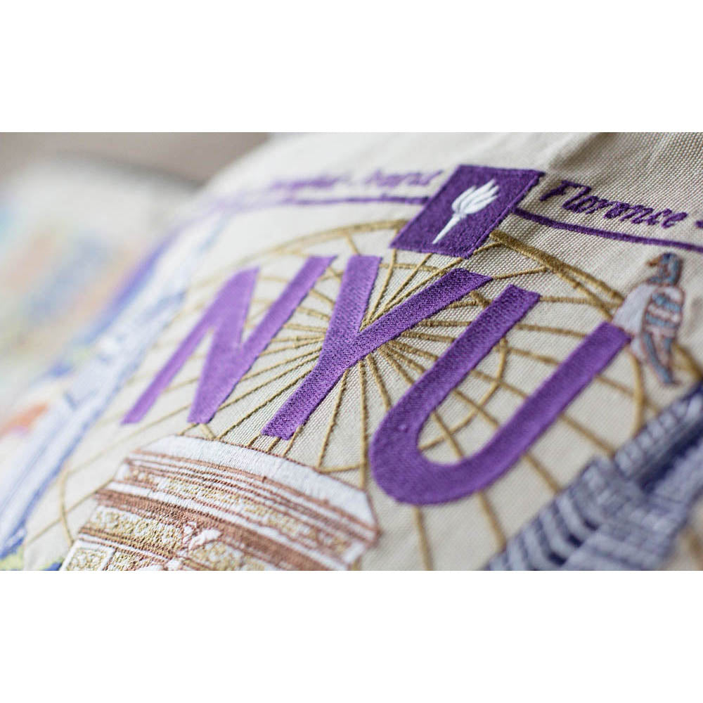 New York University (NYU) Collegiate Embroidered Pillow by CatStudio Quirks!