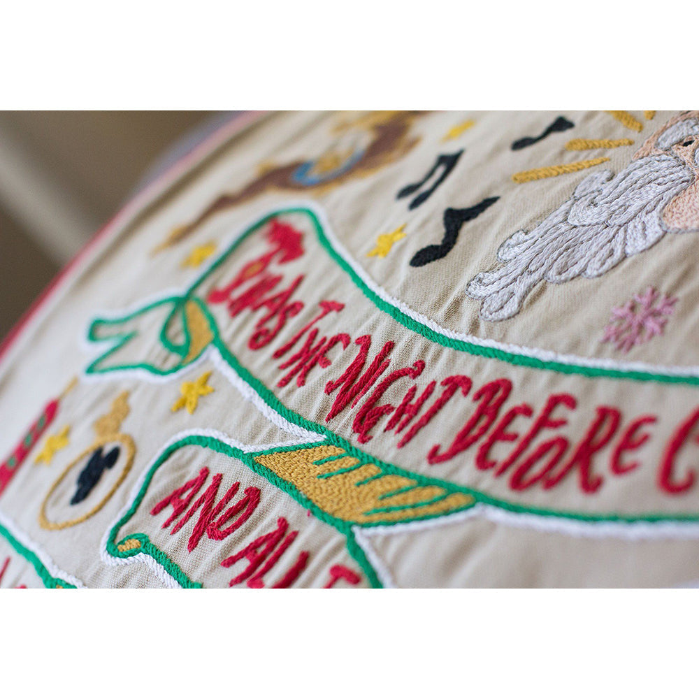 Night Before Christmas Hand-Embroidered Pillow Quirks!