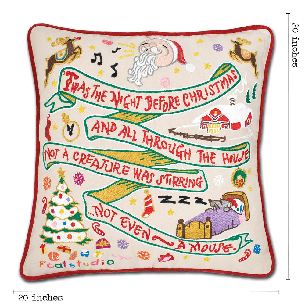 Night Before Christmas Hand-Embroidered Pillow Quirks!