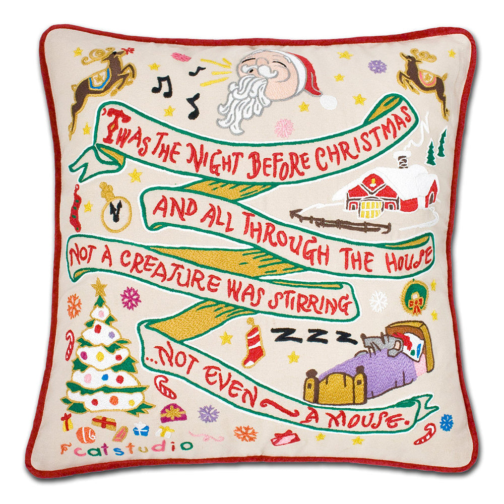 Night Before Christmas Hand-Embroidered Pillow Quirks!