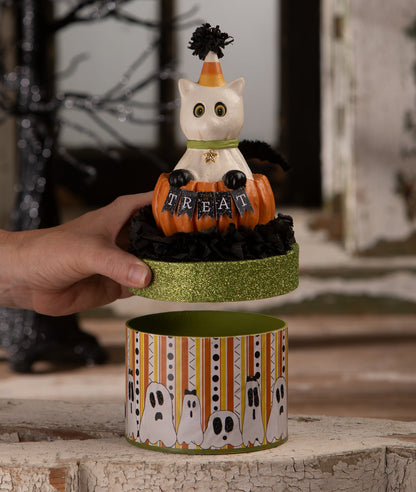Treat Casper on Box | Halloween Decor | Bethany Lowe