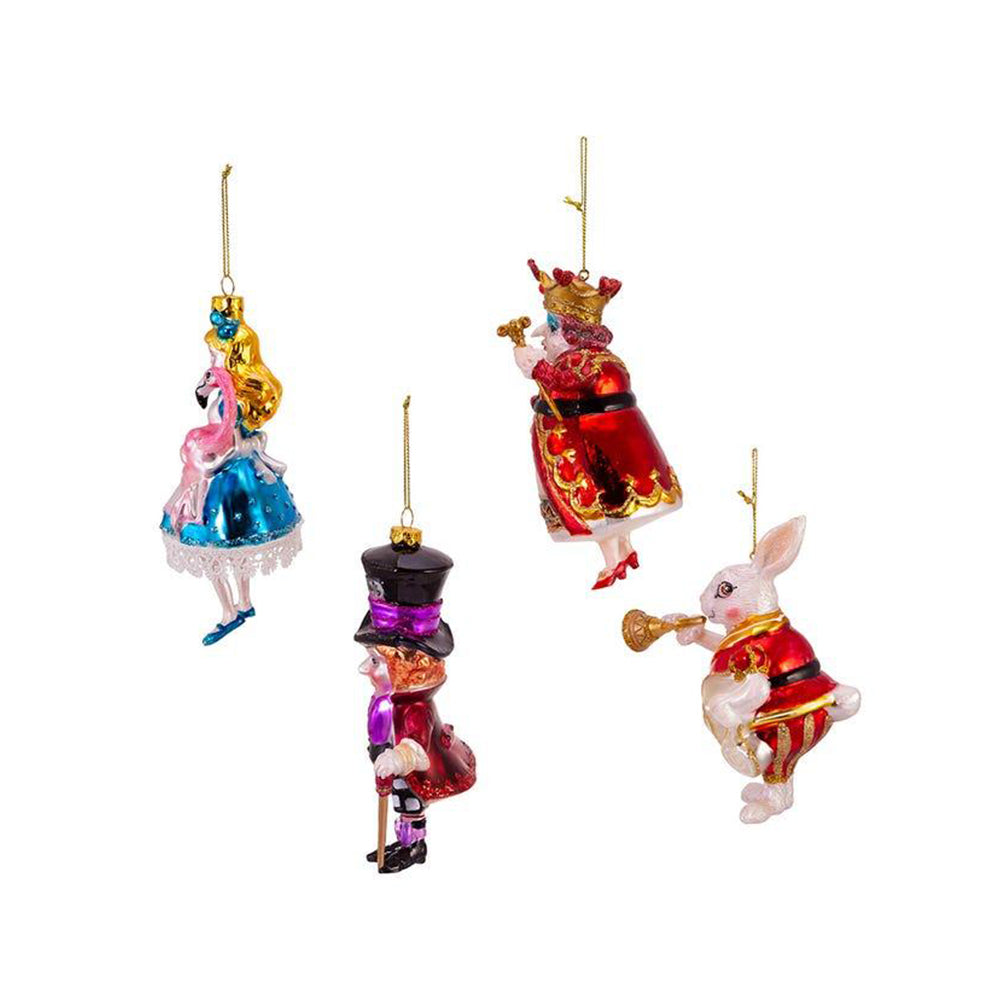 Noble Gems™ Alice In Wonderland Glass Ornaments, 4-Piece Box Set by Kurt Adler Quirks!