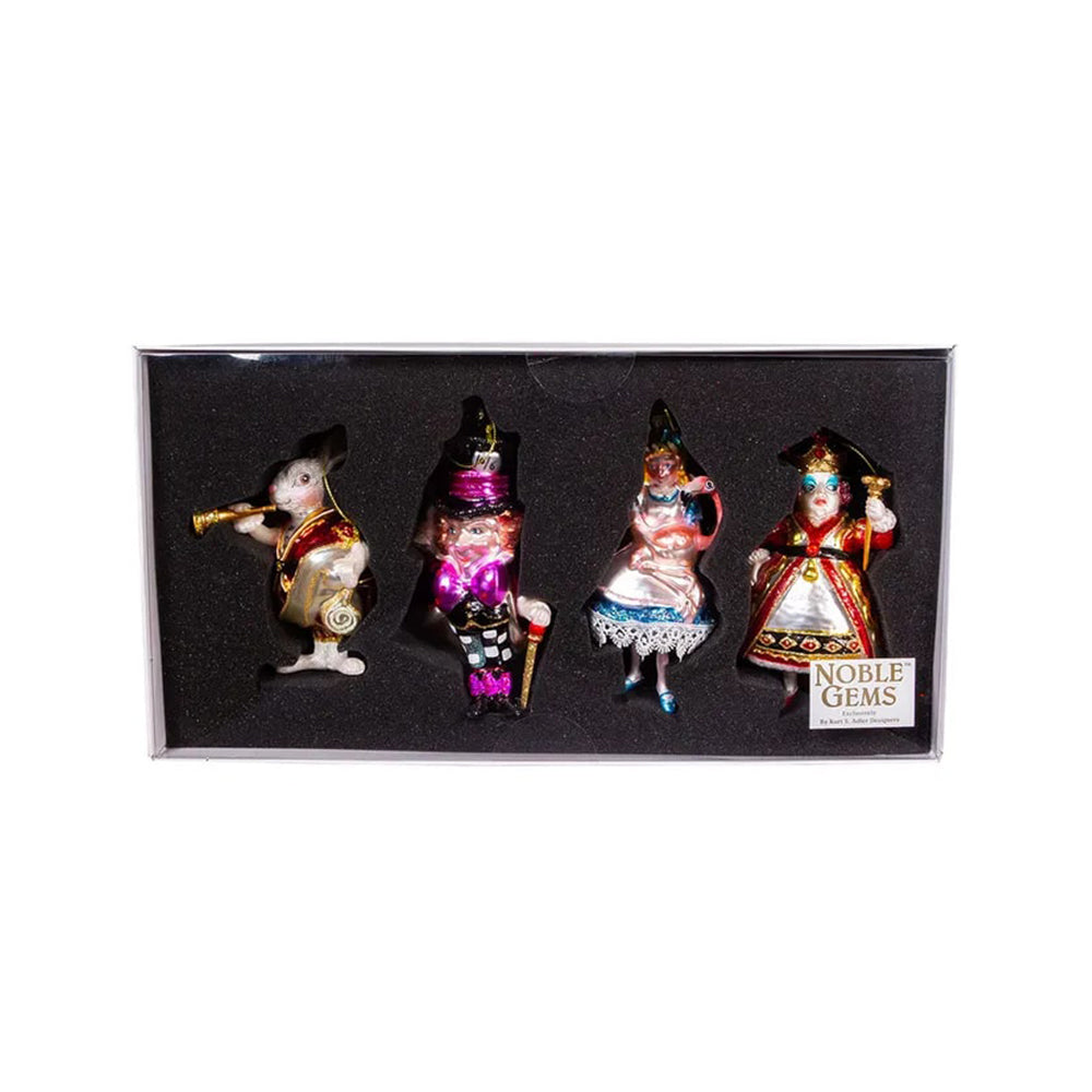 Noble Gems™ Glass Wonderland Ornament Set, 4-Piece Box by Kurt Adler Quirks!