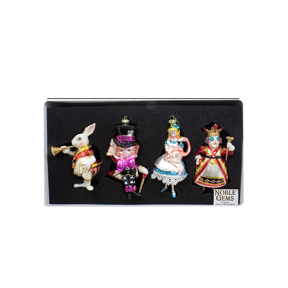 Noble Gems™ Glass Wonderland Ornament Set, 4-Piece Box by Kurt Adler Quirks!