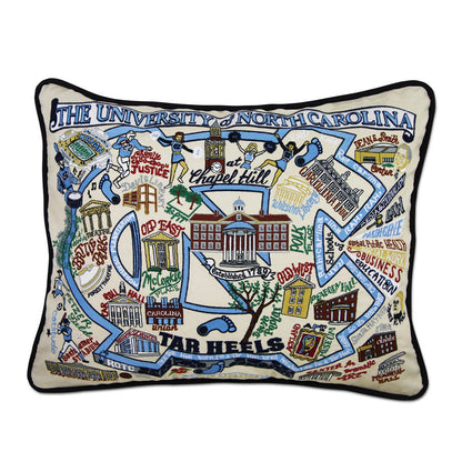 North Carolina, University of Collegiate Embroidered Pillow by CatStudio Quirks!