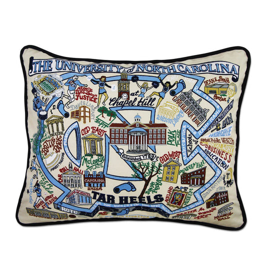 North Carolina, University of Collegiate Embroidered Pillow by CatStudio Quirks!