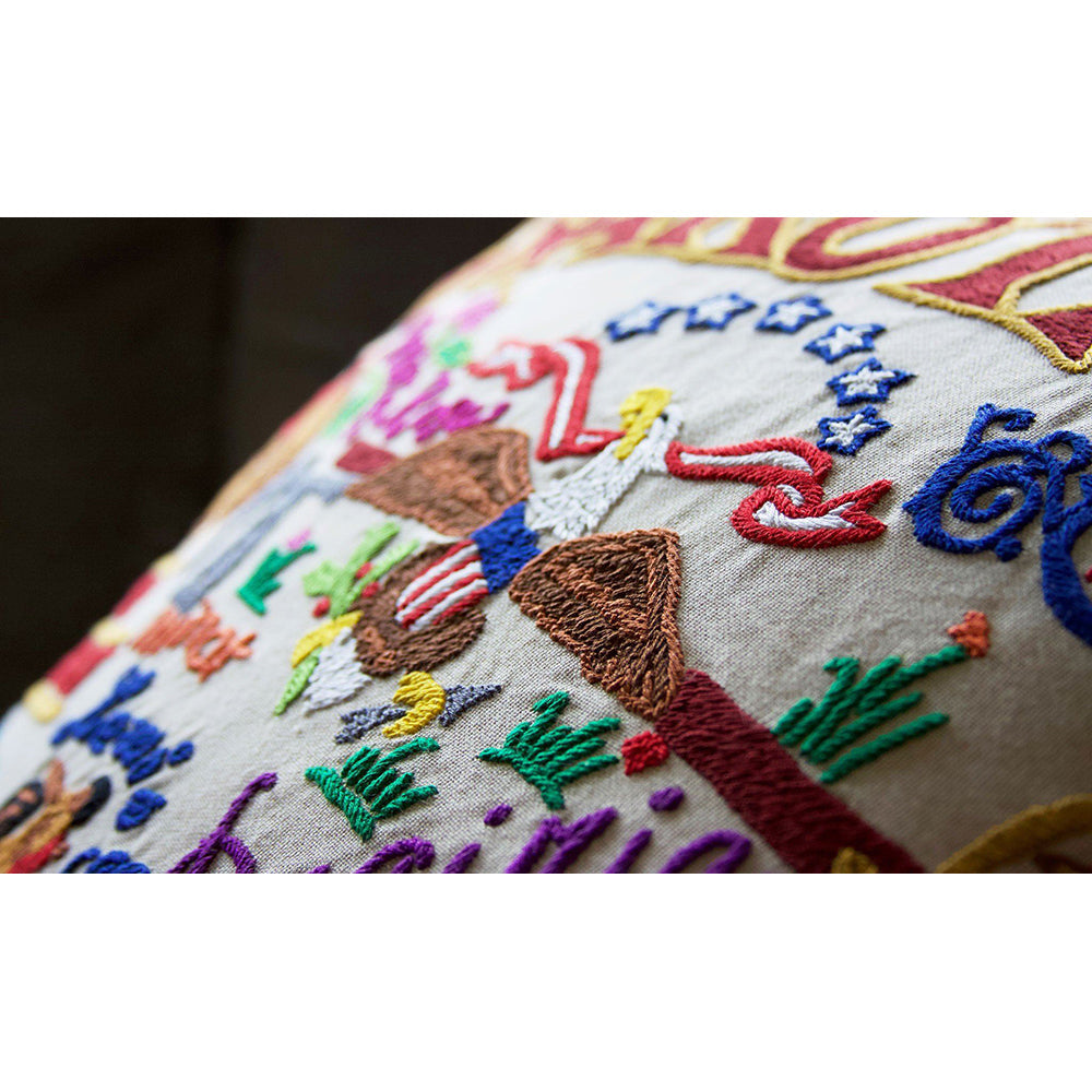 North Dakokta Hand-Embroidered Pillow Quirks!