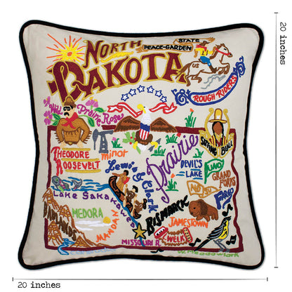 North Dakokta Hand-Embroidered Pillow Quirks!