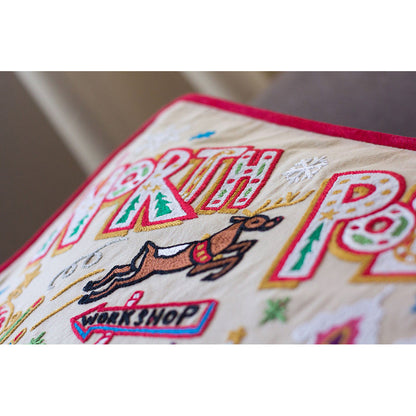 North Pole 1 Hand-Embroidered Pillow Quirks!