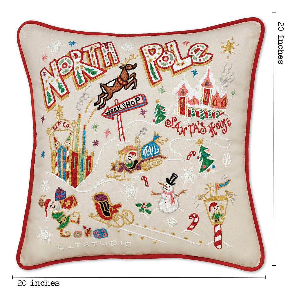 North Pole 1 Hand-Embroidered Pillow Quirks!