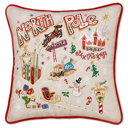North Pole 1 Hand-Embroidered Pillow Quirks!