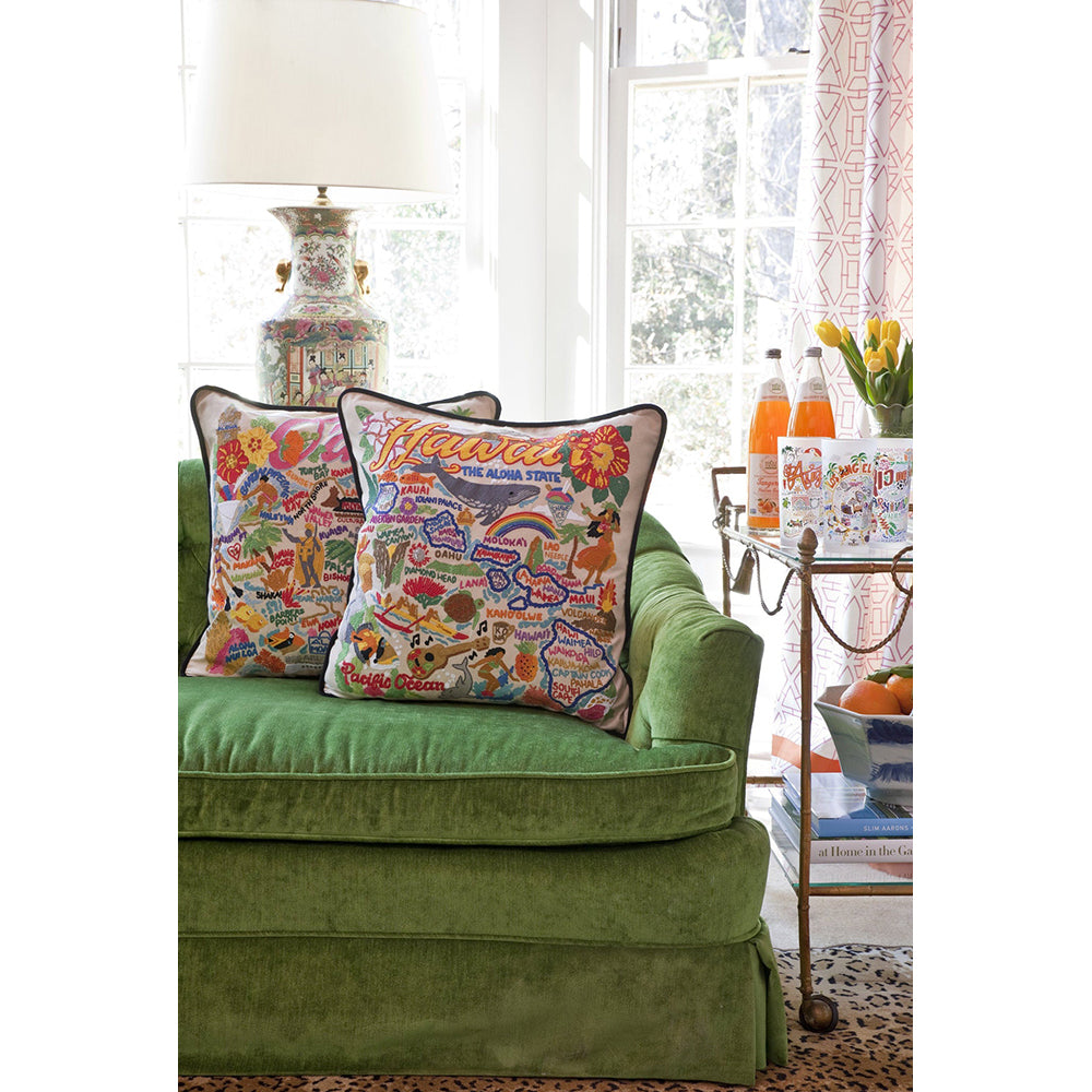 Oahu Hand-Embroidered Pillow Quirks!
