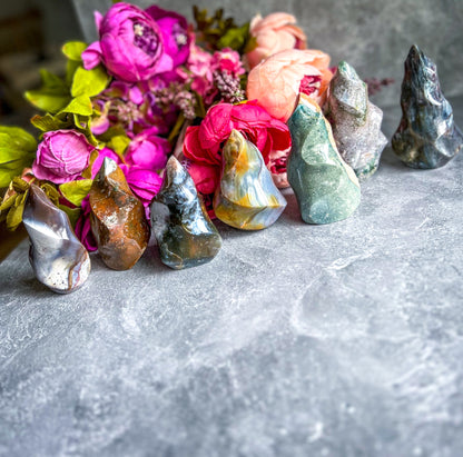 Large Ocean Jasper Crystal Flames