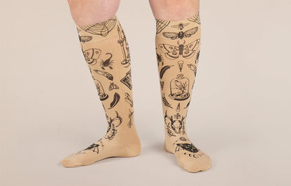 Oddities Beige Gradient Compression Socks
