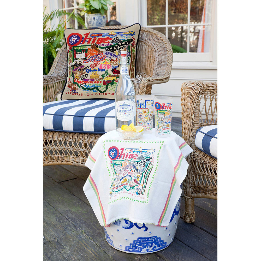 Ohio Hand-Embroidered Pillow Quirks!