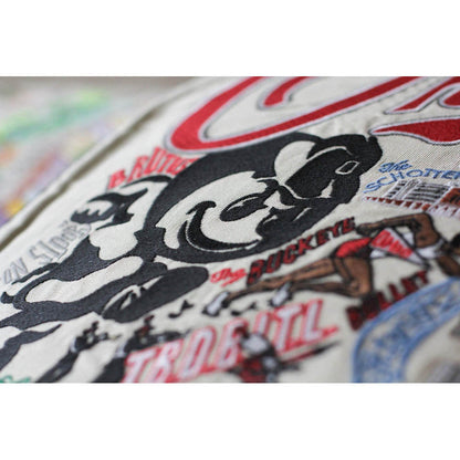 Ohio State University Collegiate Embroidered Pillow by CatStudio Quirks!