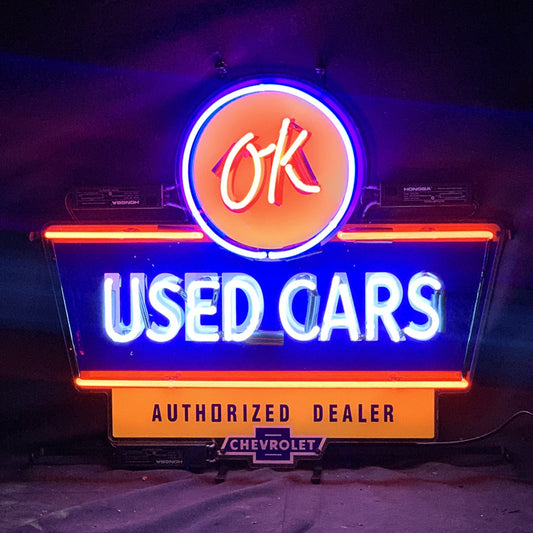 OK Used Cars Authorized Dealer Chevrolet Neon Signs Light Neon Signs Land