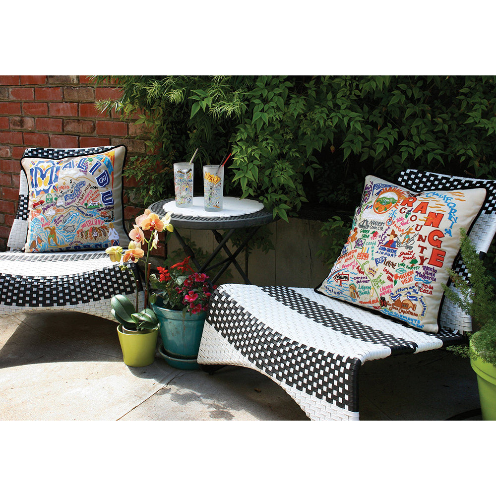 Orange County Hand-Embroidered Pillow Quirks!