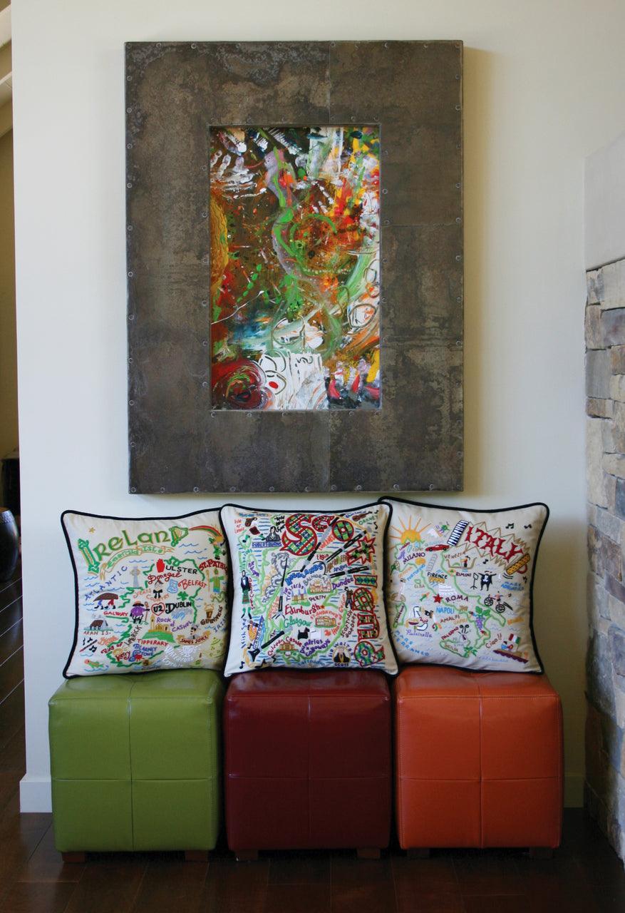 Oregon Hand-Embroidered Pillow Quirks!