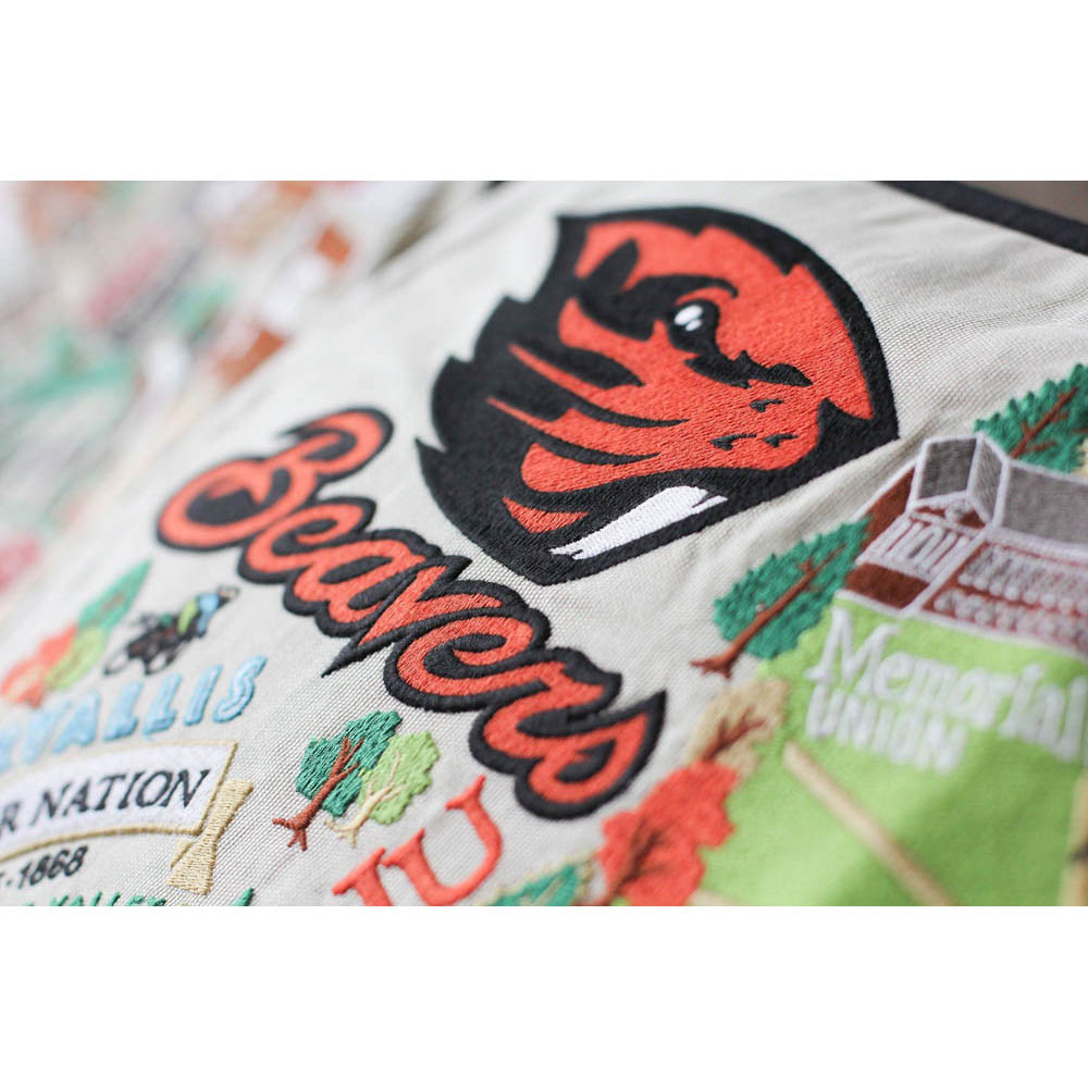 Oregon State University Collegiate Embroidered Pillow by CatStudio Quirks!