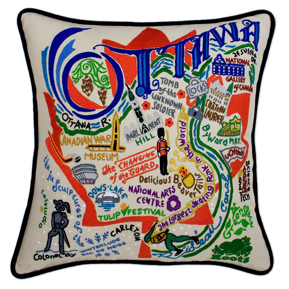 Ottawa Hand-Embroidered Pillow Quirks!