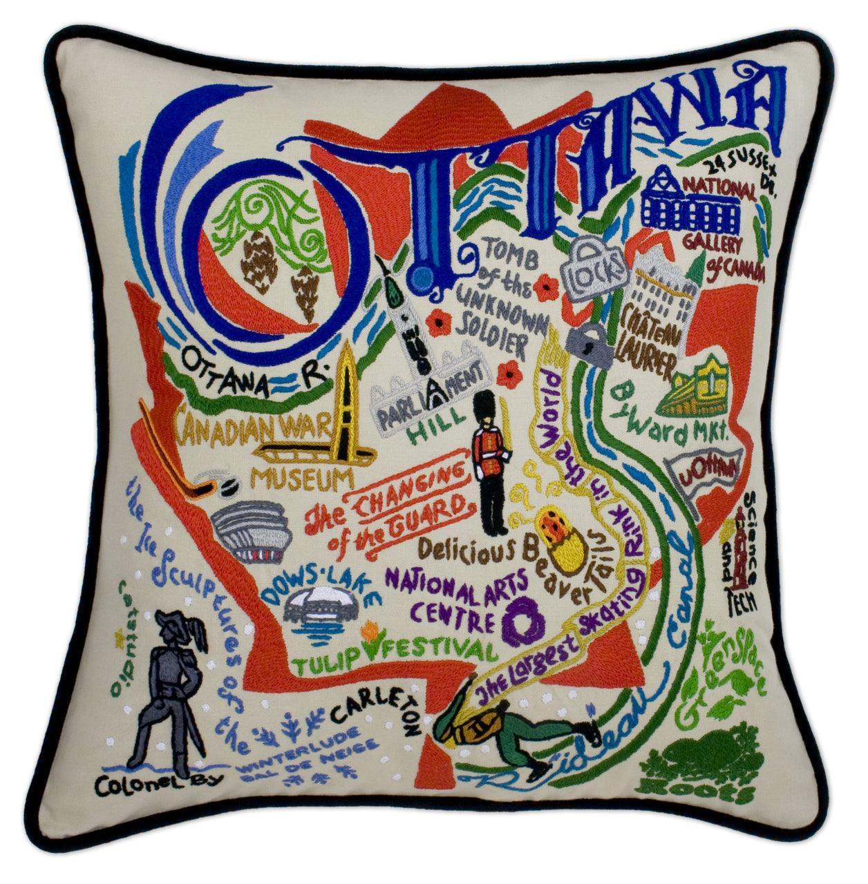 Ottawa Hand-Embroidered Pillow Quirks!