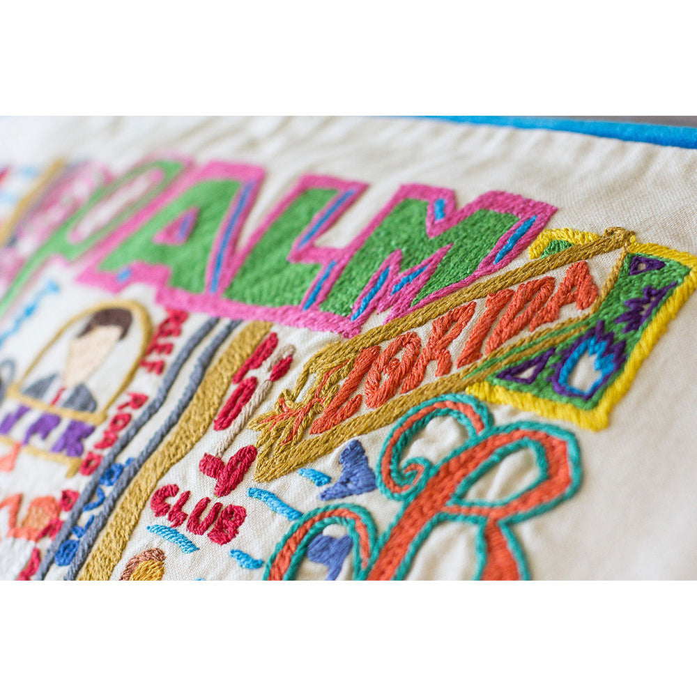 Palm Beach Hand-Embroidered Pillow Quirks!