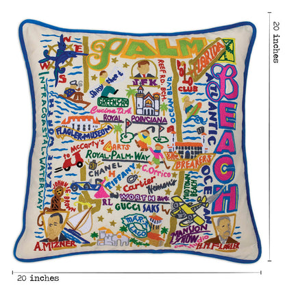 Palm Beach Hand-Embroidered Pillow Quirks!