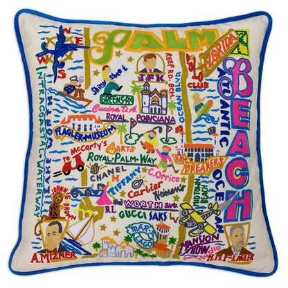 Palm Beach Hand-Embroidered Pillow Quirks!