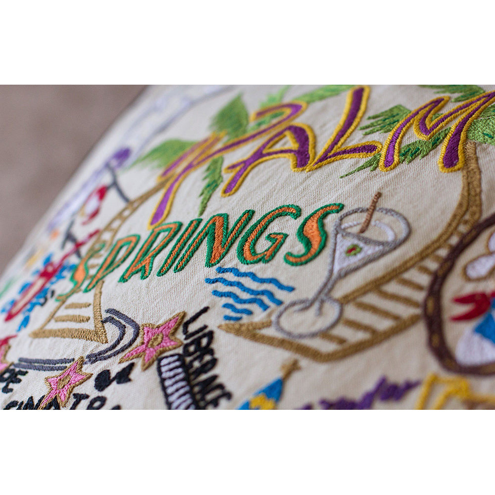 Palm Springs Hand-Embroidered Pillow Quirks!