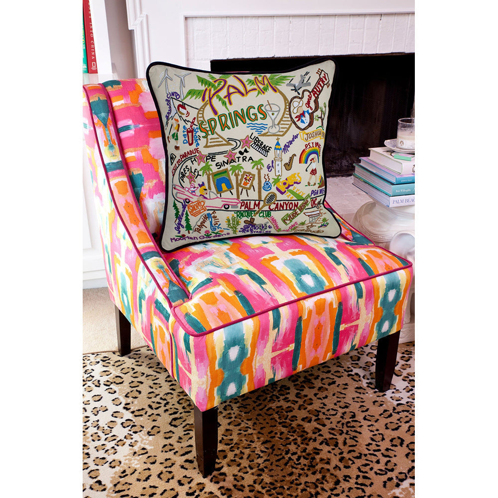 Palm Springs Hand-Embroidered Pillow Quirks!