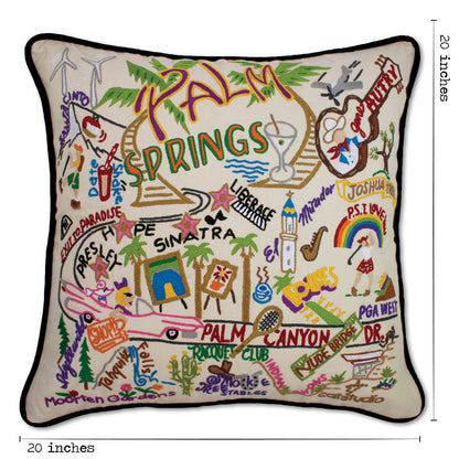 Palm Springs Hand-Embroidered Pillow Quirks!