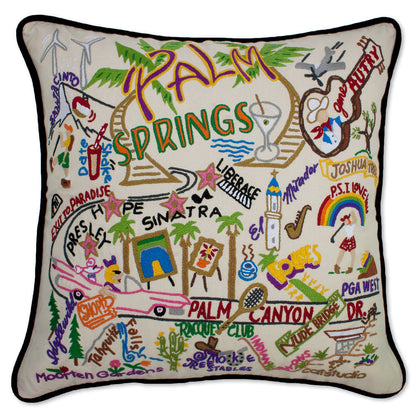 Palm Springs Hand-Embroidered Pillow Quirks!
