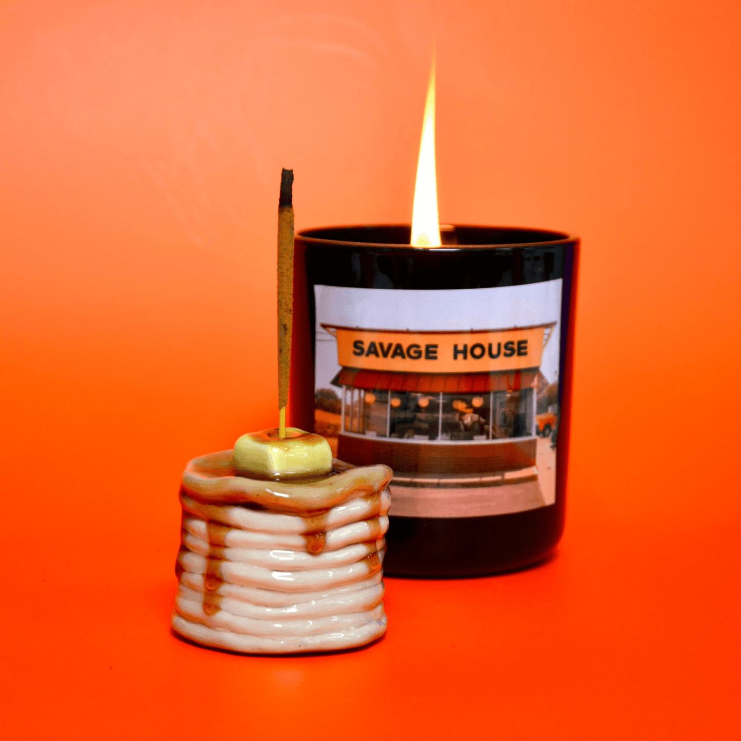 PANCAKE STACK INCENSE HOLDER