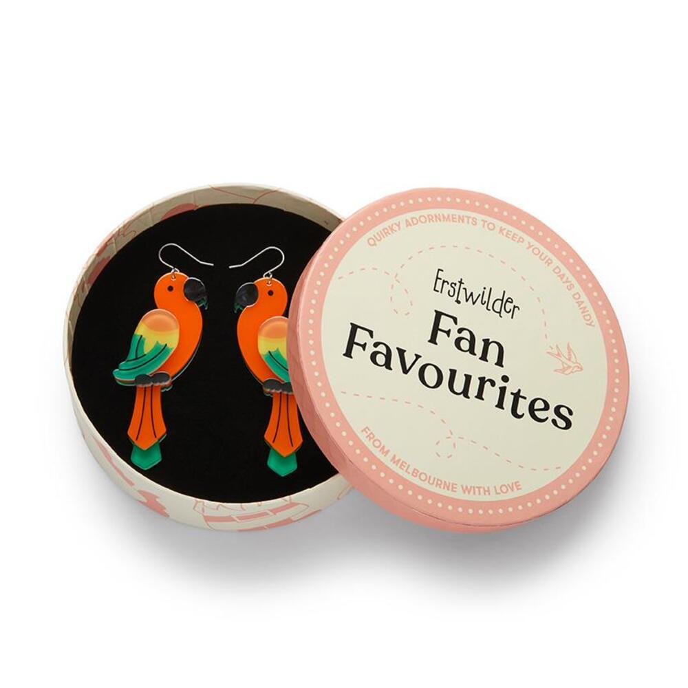 Pancha's Parrots Drop Earrings by Erstwilder Quirks!