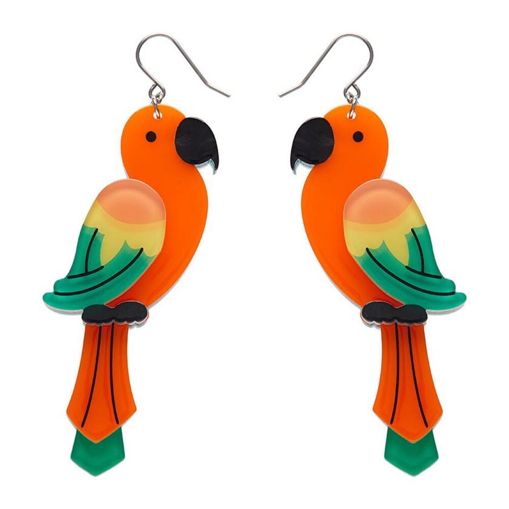 Pancha's Parrots Drop Earrings by Erstwilder Quirks!