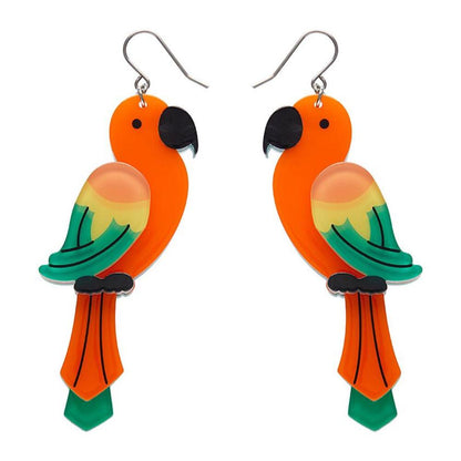 Pancha's Parrots Drop Earrings by Erstwilder Quirks!