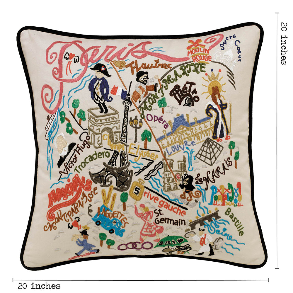 Paris Hand-Embroidered Pillow Quirks!