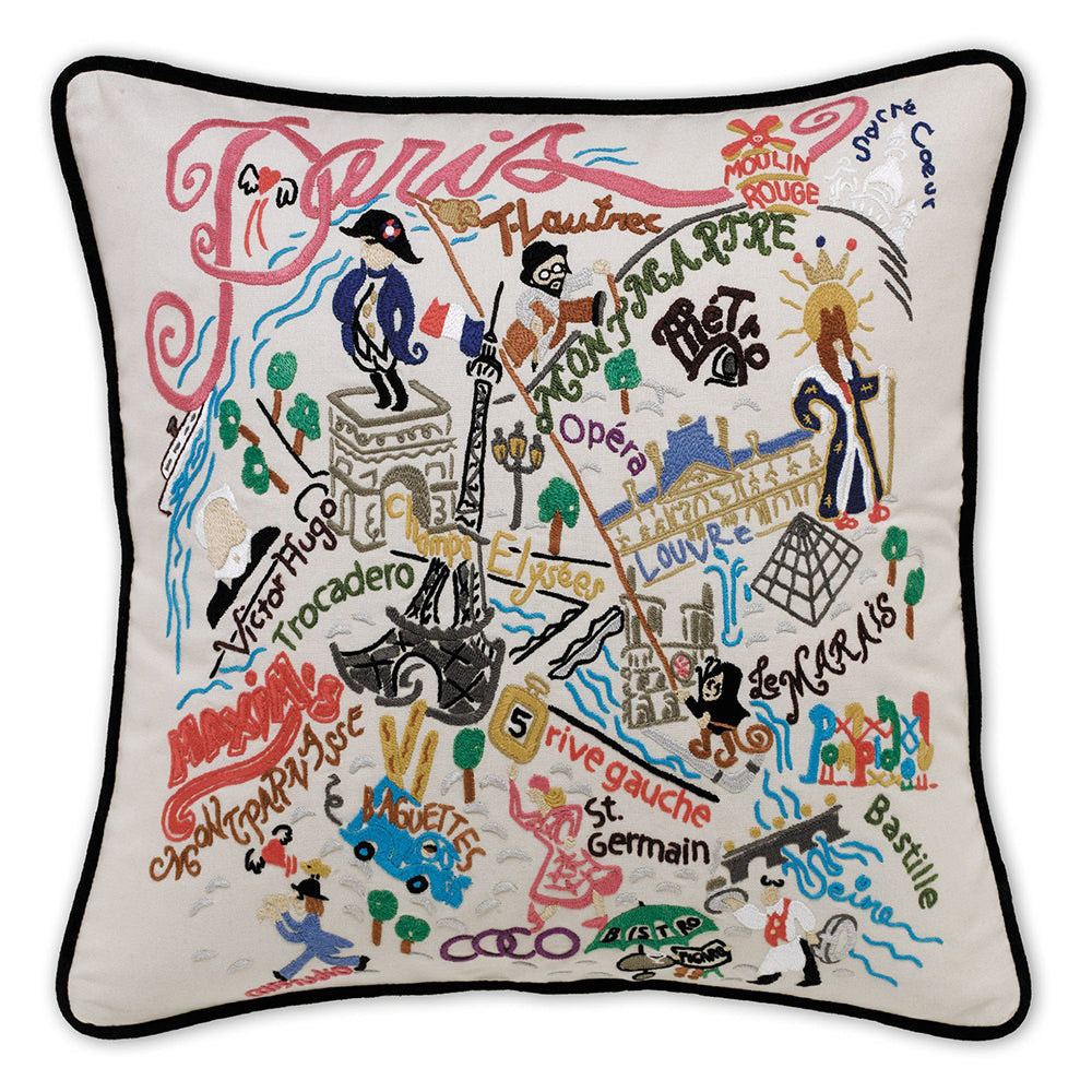Paris Hand-Embroidered Pillow Quirks!