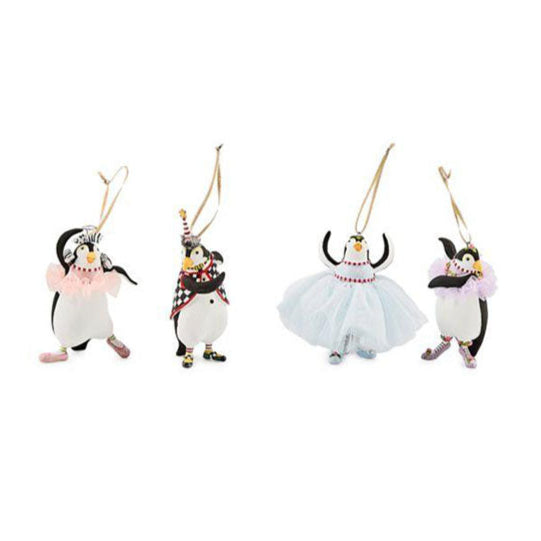 Patience Brewster Penguins En Pointe Mini Ornaments, Set of 4 *NEW* Quirks!