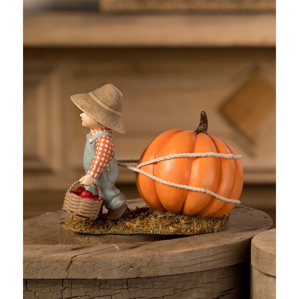 Paulie Pulling Pumpkin by Bethany Lowe Designs Quirks!