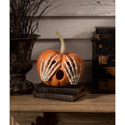 Peek-a-Boo Pumpkin Orange by Bethany Lowe Designs Quirks!