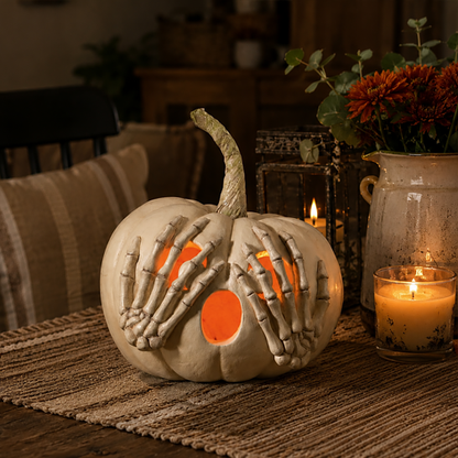 Peek-a-Boo Pumpkin White by Bethany Lowe Designs