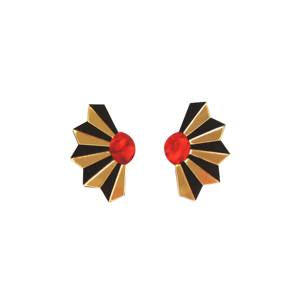 Accordion Flower Earrings by Laliblue