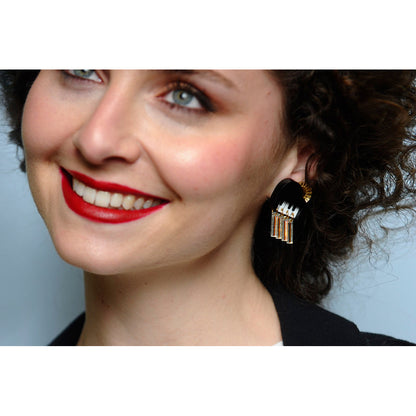 Piano cloud with sun earrings by Laliblue