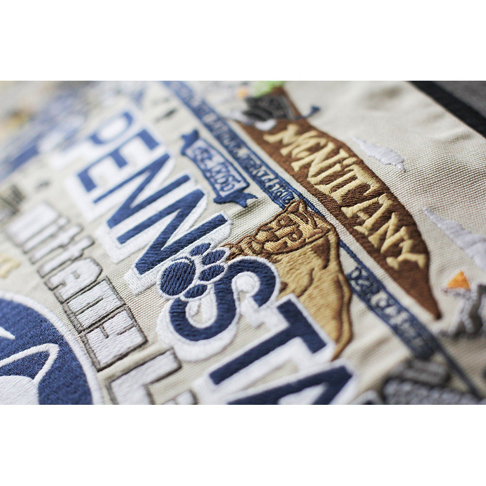 Penn State University Collegiate Hand-Embroidered Pillow Quirks!