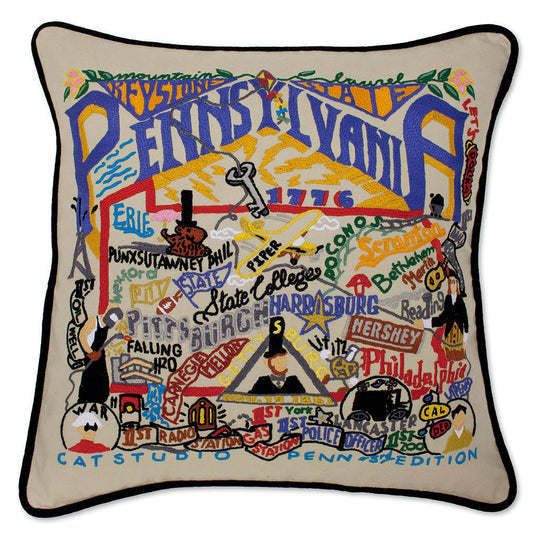 Pennsylvania Hand-Embroidered Pillow Quirks!