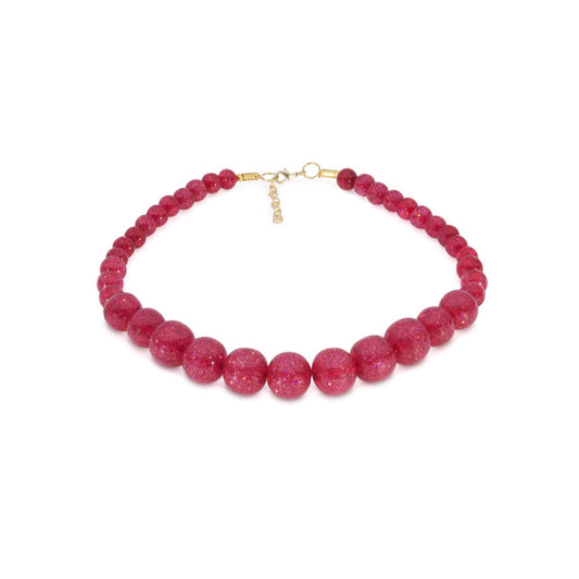 Peony Glitter Bead Necklace by Splendette