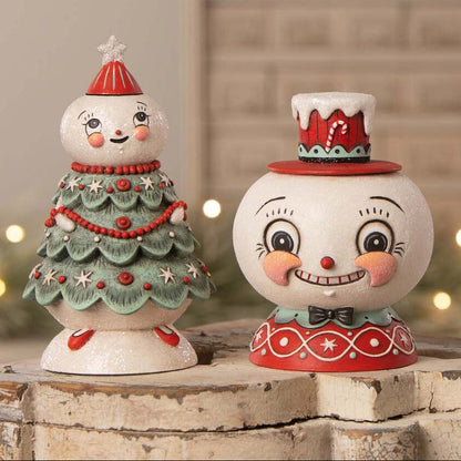 Peppermint Snow Beau Container by Johanna Parker for Bethany Lowe Designs